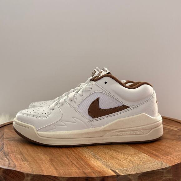 Nike Jordan Stadium 90 White Brown Women's Casual Shoes Size 6.5 FB2269-121 New - Picture 5 of 10